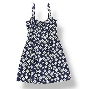 Patagonia Summertime Dress Blue and White Hemp Organic Cotton Size 6